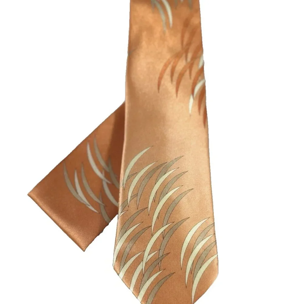 Da Ciro Boys Tie Hanky Orange Cream Beige 3